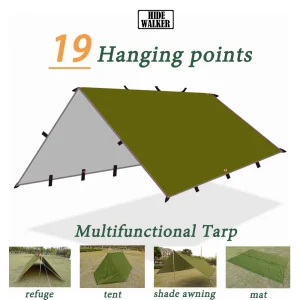 Waterproof Tent Tarp 19 Hang Points