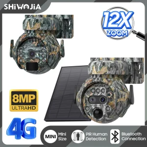SHIWOJIA 12X ZOOM 4K 8MP Solar Camera